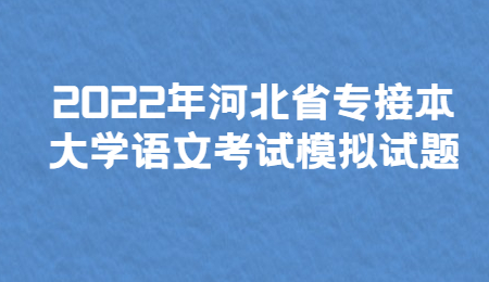 2022年河北省专接本大学语文考试模拟试题.jpg