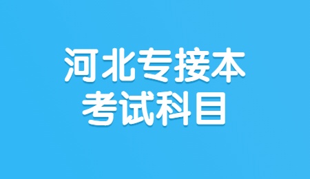 河北专接本考试科目