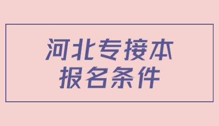 河北专接本报名条件