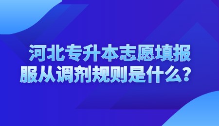 河北专升本志愿填报