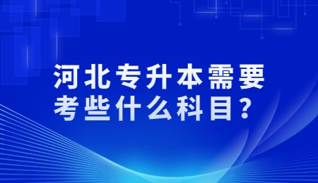 河北专升本需要考些什么科目？