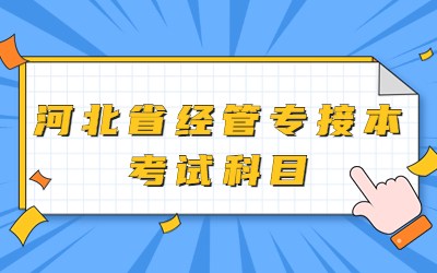 河北省经管专接本考试科目