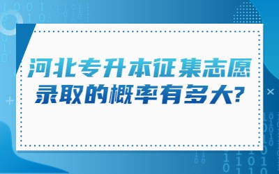 河北专升本征集志愿